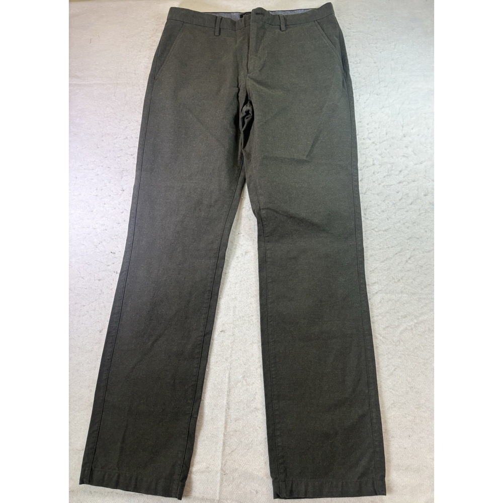 Banana Republic Kentfield Pant Men 34x32 Charcoal Cotton Trouser Chino Preppy